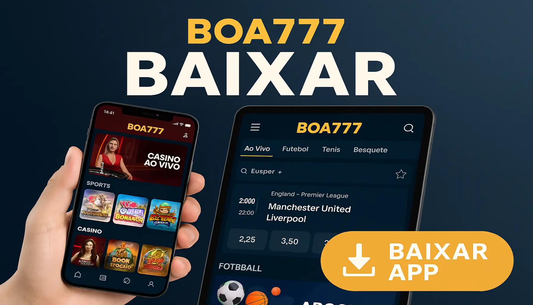 Baixar o BOA777 Cassino App