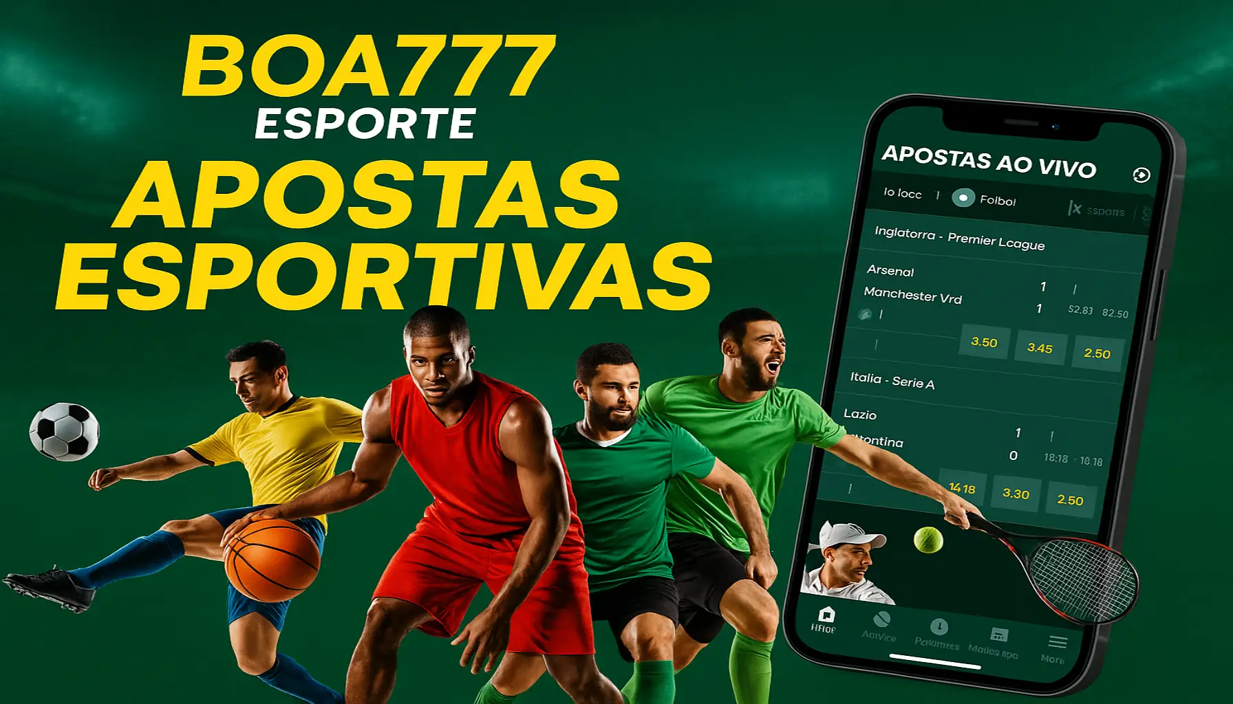 Aposte em apostas esportivas no cassino online BOA777